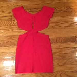 BCBG Coral Cut Out Dress